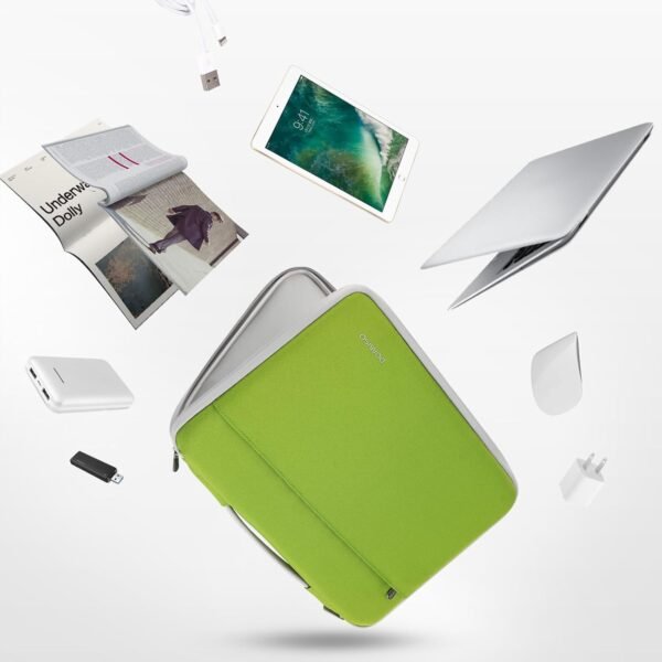 DOMISO 17 Pouces Housse Sac Protection Ordinateur Portable Sacoche pour 17,3" IdeaPad 3 Gen 7/17,3" ZBook Fury 17,3 G8 / 17" Envy Laptop 17,Vert Herbe – Image 6
