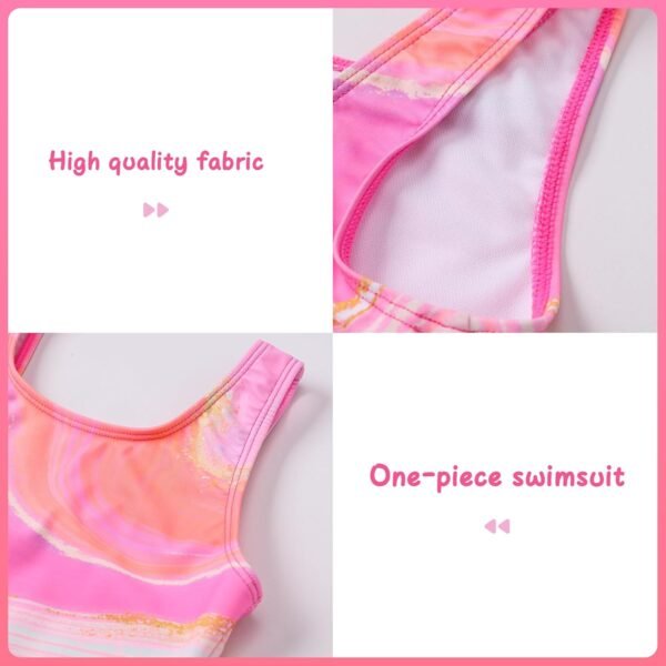 Ewbob Maillot de Bain pour Fille Confort Une Pièc Adolescents Swimsuit Maillot de Bain Sportif à Séchage Rapide – Image 4