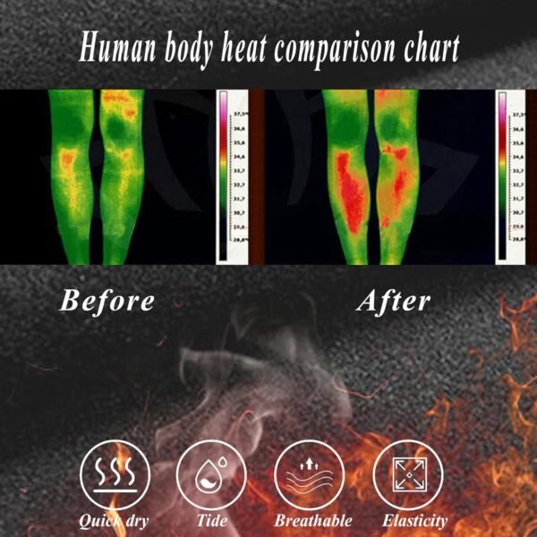 Terecey Ensemble de sous-Vêtement Thermique Homme Fonctionnels Ensemble Sport Base Layers Homme Respirant sous Vêtements Thermiques Homme Séchage Rapide – Image 6