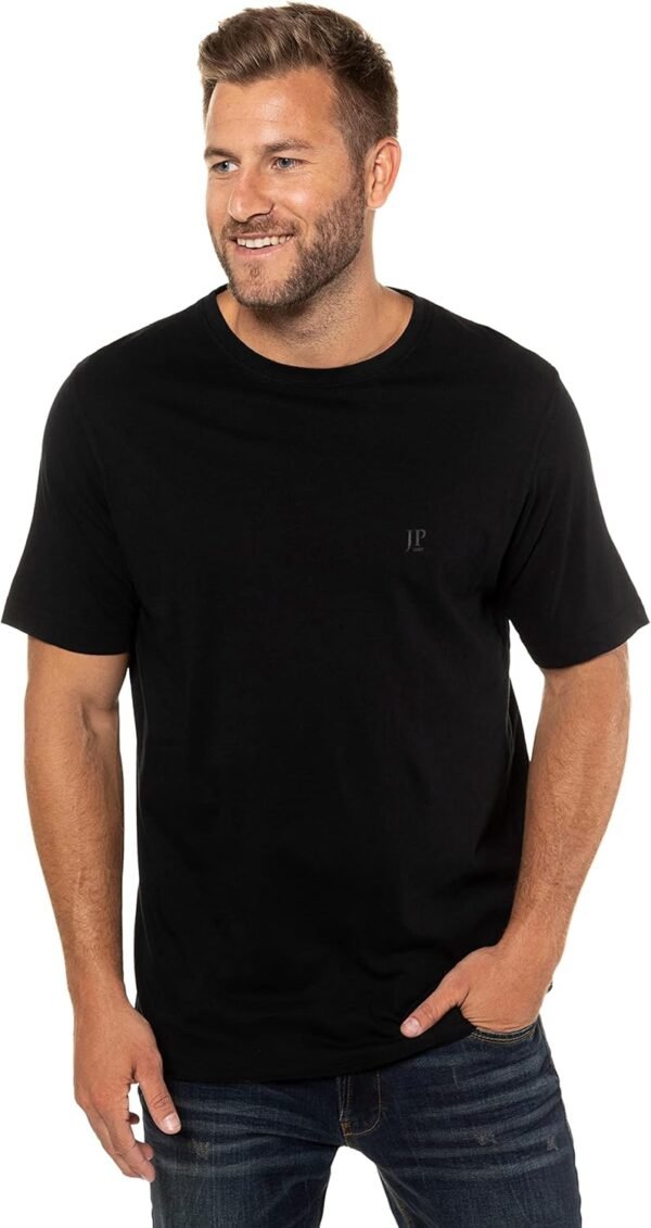 JP 1880 Hommes Grandes Tailles L-8XL Lot de 2 T-Shirts, col Rond, Collection Basic - Jusqu'au 8 XL 702637 – Image 3
