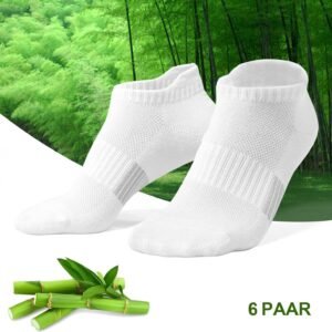 Alternative view of Chaussettes Basses en Bambou Femmes Socquettes 39-42/35-38, Chaussettes de Course Sport Running Dames Respirantes en Coton, 6 Paires