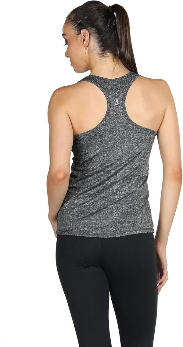 icyzone Débardeur de Sport Femme Dos Nageur Yoga Shirt sans Manches Running Fitness Tank Top, Lot de 3 – Image 3