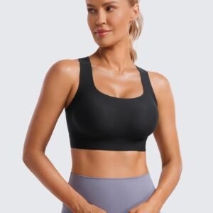 Alternative view of CRZ YOGA Aux Femmes Flex Sculpt Racerback Soutien-Gorge de Sport Haut Impact Rembourré Gym Haut
