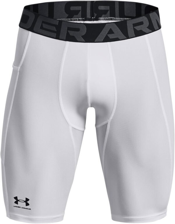 Under Armour Homme Short De Compression Heatgear Pocket Baselayer, Black/White – Image 4