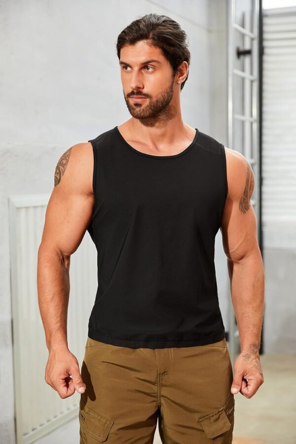 Gilet amincissant pour homme - T-shirt de sauna - Pour le sport, la gym, le sport - Débardeur de compression - Sans manches – Image 6