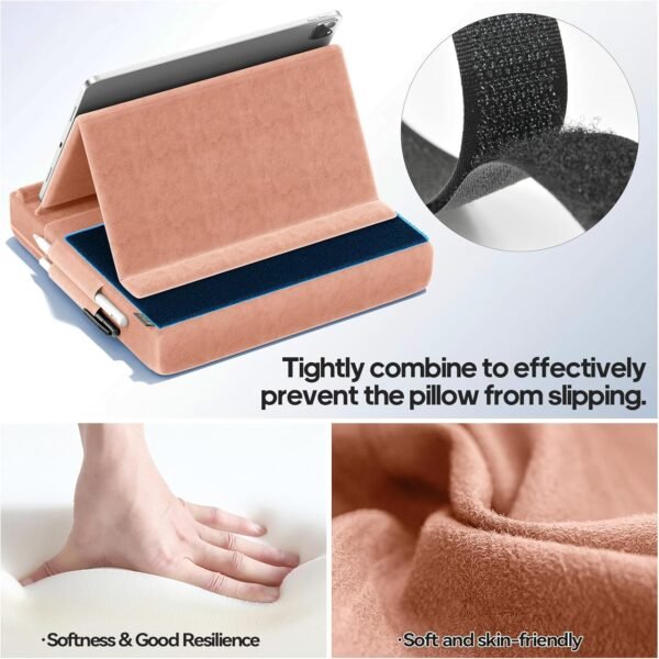 KDD Coussin de Support pour Tablette, Coussin Tablette à Angle Réglable, Porte ipad Pliable, Support iPad Lit avec Support de Stylet pour ipad Pro 12,9 10.5 11 Air Mini, Téléphones, Livres, Pêche – Image 5