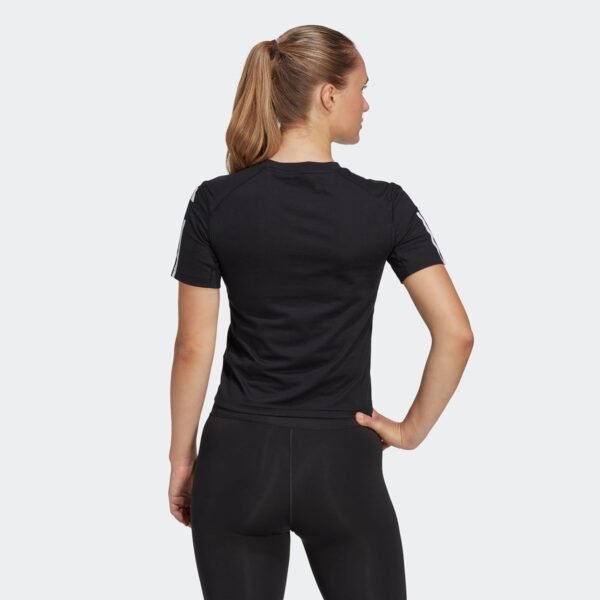 adidas Train Essentials Train Cotton 3-Stripes Crop Tee T-Shirt Femme – Image 6