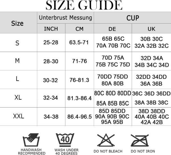 HANERDUN Soutiens-Gorge de Sport Femme Sportswear Haut Sport Brassiere sans Armature Maintien Fort – Image 4