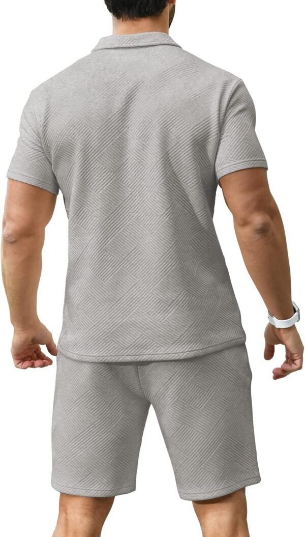 KUYIGO Men's Polo Shirt and Shorts 2-Piece Set Summer Fashion Casual Sweat Suits M-3XL – Image 4