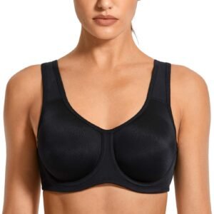 SYROKAN Soutien Gorge Sport Femme avec Armature Maintien Extreme Grande Taille Confortable