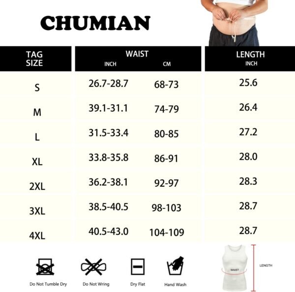 CHUMIAN Débardeur de Compression Homme Débardeur Gainant Homme Maillot de Corps Gaine Ventre Plat Gainant Minceur sous-vêtements sans Couture – Image 7