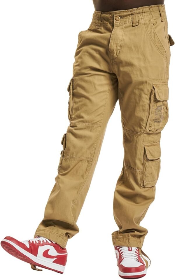 Brandit Pantalon Slim Pure Vintage Homme Pantalon Cargo Noir Cargo