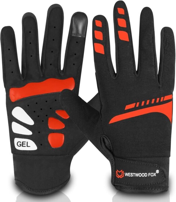 WESTWOOD FOX Gants de Cyclisme–Respirants, Antidérapants,Écran Tactile,Amortissants,Coupe-Vent, Imperméables pour Hommes et Femmes–Idéaux pour Vélo,Moto,Ski,Randonnée,VTT,Camping – Image 8