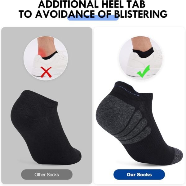 Stoeury 10 Paires Chaussettes Homme Femme, Socquettes Homme en Coton Respirant, Chaussettes Basses Homme Confortables avec Filet Respirant pour Running, Sport – Image 5