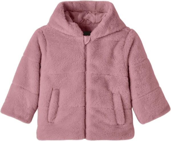 NAME IT Nkfmila Veste À Capuche en Fausse Fourrure Courte Fille