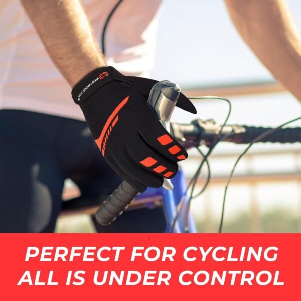 WESTWOOD FOX Gants de Cyclisme–Respirants, Antidérapants,Écran Tactile,Amortissants,Coupe-Vent, Imperméables pour Hommes et Femmes–Idéaux pour Vélo,Moto,Ski,Randonnée,VTT,Camping – Image 5