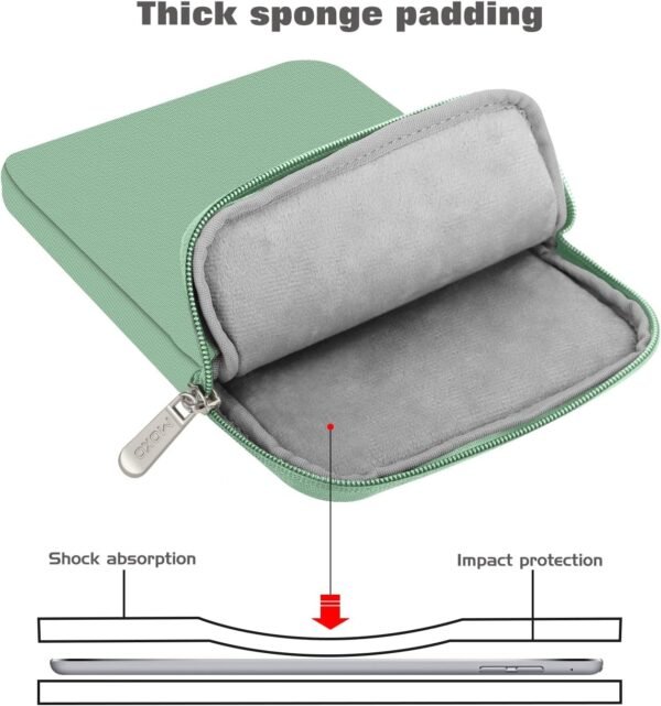 MoKo 9-11 Pouces Tablette Housse Sac de Transport pour New 11" iPad Air M3, iPad A16 2025, iPad Pro 11 M4, Air 5/4/3, iPad 10/9/8th Gen, Tab S8/S9 11", Bodhi Verte – Image 4