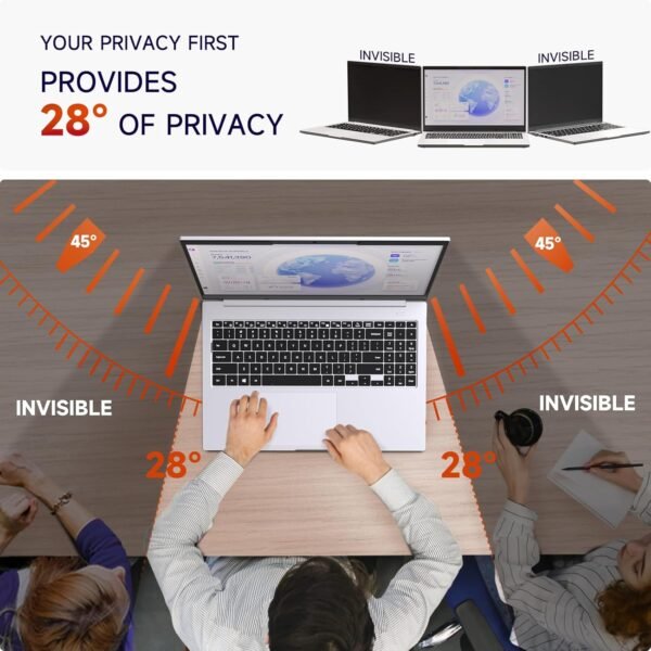 Magnétique Filtre de Confidentialité 14 Pouces 16:9, Filtres d'écran pour Ordinateur Portable avec HP/Dell/Acer/Lenovo/Thinkpad/Samsung/ASUS/Sony, Installazione Immediata, Amovible Film de Protection – Image 2