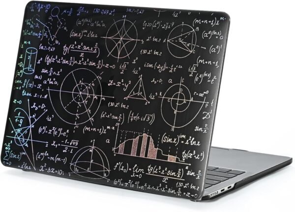 EooCoo Coque Compatible avec MacBook Air 13 Pouces M2 M3 M4 avec 13,6" Retina et Touch ID, 2022 2024 2025, A2681 A3113 A3240, Protection Étui Rigide en Plastique Cristal Noir - Mathématiques Avancées