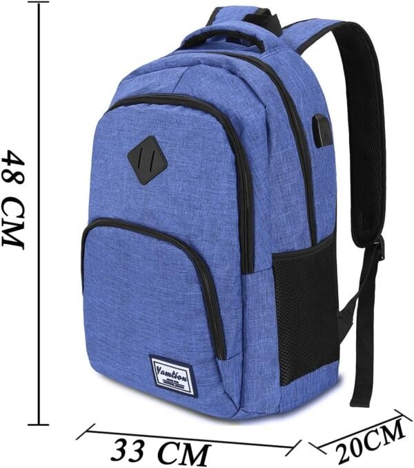 YAMTION Sac a Dos Garcon et Fille,Cartable Ecole pour College Lycéens Université Cartable Ado Ordinateur d'affaires – Image 6