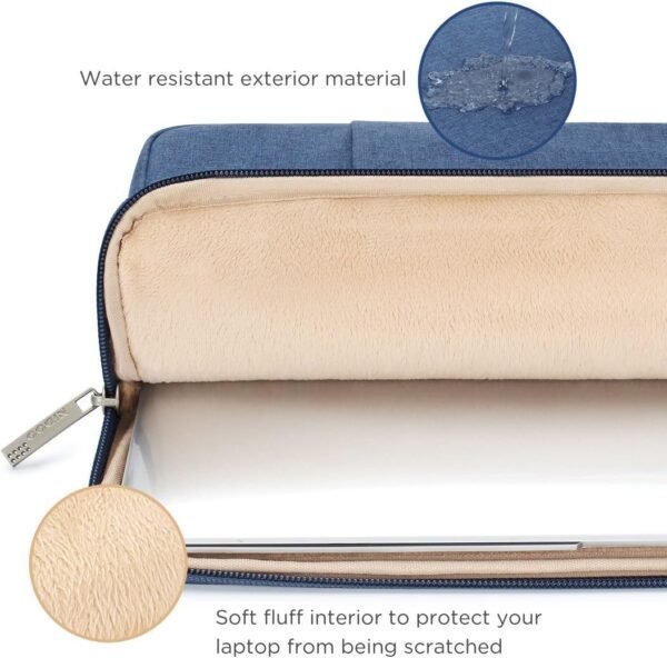 NIDOO 11.6 Pouces Imperméable Housse Protection Ordinateur Portable pour 12.9" iPad Pro 2018/13" MacBook Air 2018/13" MacBook Pro 2016-2018/12.3" Surface Pro 6/12" Samsung Galaxy Book2, Bleu – Image 4