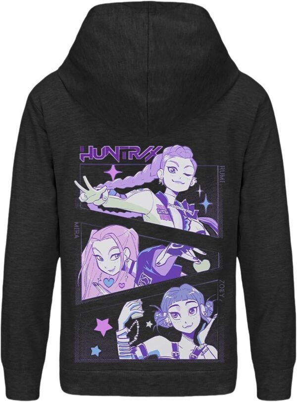 Générique Sweats à Capuche D-Demons Kpop Merch pour Fille Imprimés Huntr/X Pull à Manches Longues Kpop Witch Hauts Décontractés Hoodie – Image 3