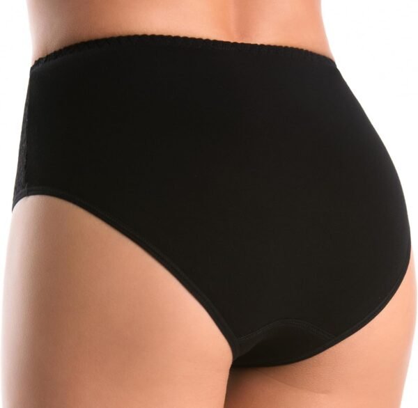 Teyli – Culotte Taille Haute en Coton avec Panneau en Dentelle à l’Avant, conçue pour Un Confort Optimal et Une Silhouette lissée. – Image 4