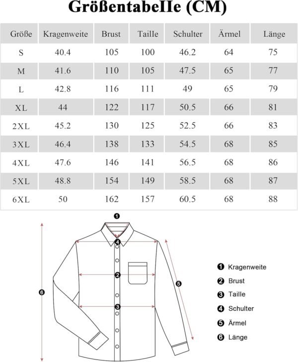 J.VER Chemise pour homme - Protection contre les taches - Coupe droite - Facile à repasser - Chemise à manches longues - Classique - Stretch - Chemise d'affaires - Chemise de loisirs - Chemise de – Image 6