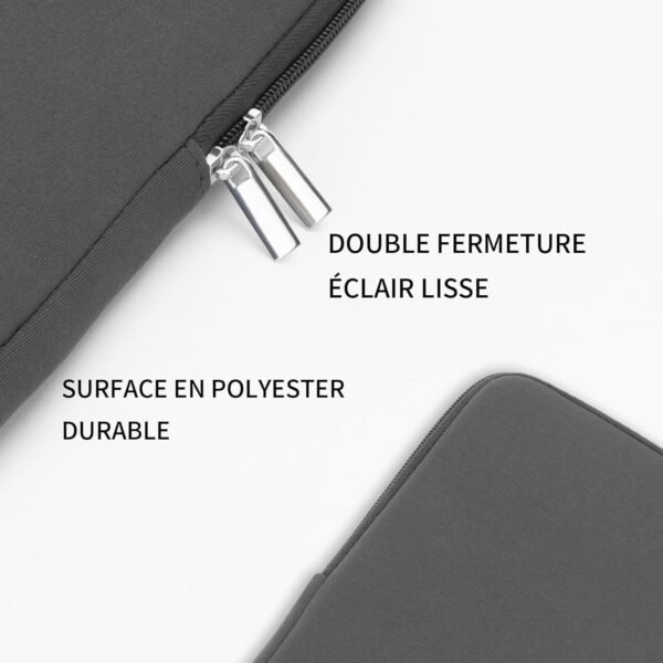 RAINYEAR Housse d'ordinateur Portable 16 Pouces Housse de Protection rembourrée Etui de Transport Compatible avec 16 Pouces MacBook M1 M2 M3 M4 Pro/Max A2141 A2485 A2780 A2991 A3403 A3186(Gris) – Image 2