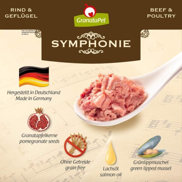 GranataPet Symphonie No. 1 Nourriture pour Chat sans céréales ni sucres - Filet en gelée Naturelle - 6 x 200 g – Image 6