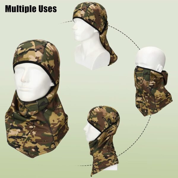 Hestya Gants de Chasse Camouflage pour Hommes Cagoule de Chasse Couvrant Tout Le Visage Gants Camouflés Coupe-Vent Antidérapants(L,Série d'écrans Tactiles) – Image 4