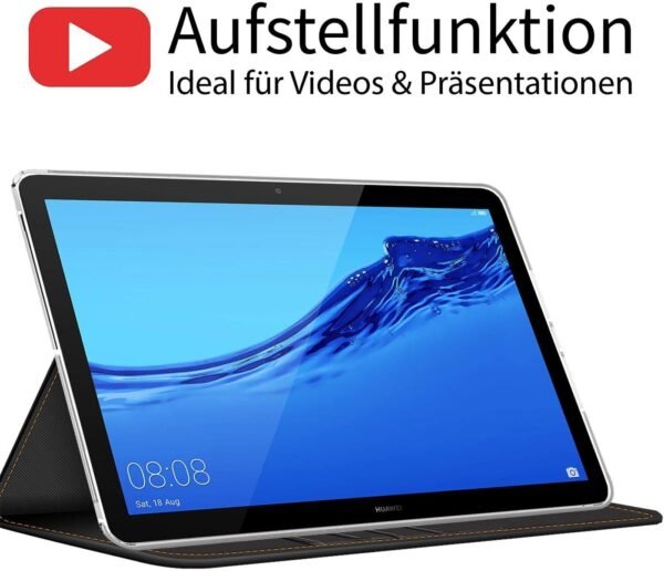 Verco Étui de protection pour tablette Huawei MediaPad T5 10.1 - Avec fonction support - Noir – Image 4