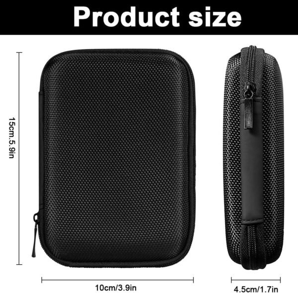 OQKAHIV 1pc Coque pour disque dur externe, Étui pour Portable SSD, Étui pour Disque Dur externe - Coque Rigide Antichoc pour SSD Portable de 2,5 Pouces, pour câble Accessoires, pour disque dur externe – Image 6