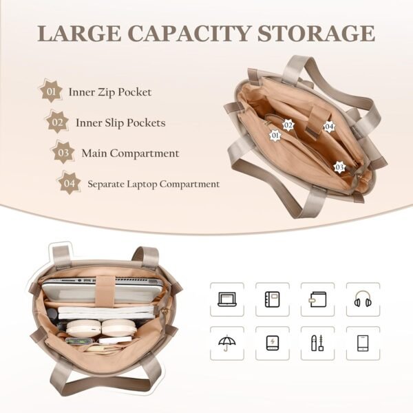 GOLF SUPAGS Sac à dos Convertible pour Ordinateur Portable pour Femmes Sac de Voyage Décontracté Notebook pour Travail Collège Voyage Loisirs – Image 2