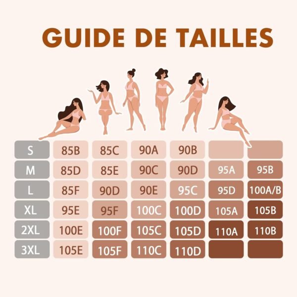 Ganado Soutien-Gorge Femme sans Armature Sexy Col en V Brassiere avec Coussinets Bralette sans Coutures Classiques Brassière Maintien – Image 6