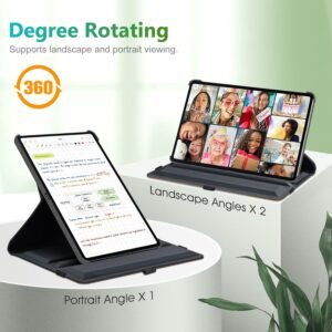 Alternative view of FINTIE Coque pour Xiaomi Pad 5 / Pad 5 Pro 11 Pouces 2021, Housse Rotative à 360 Degrés, Etui Pivotant Case Cover Veille/Réveil Auto, Gris/Marron