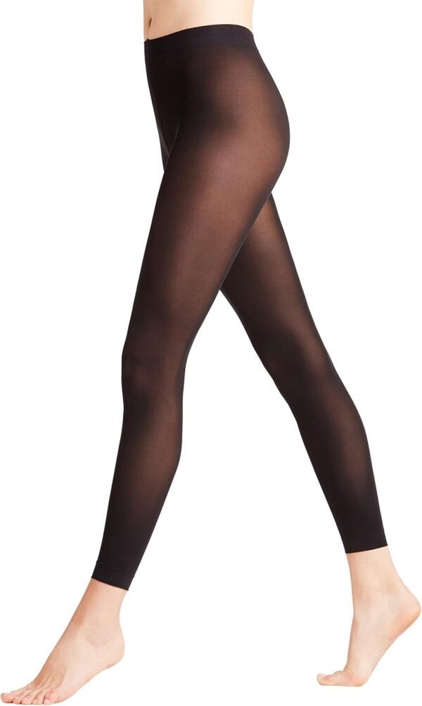 FALKE femme Matt Deluxe 30 DEN leggings transparents effet voile mats unis résistants ceinture large confort sans pression idéaux portés avec une robe ou jupe fil fin doux 1 paire – Image 6