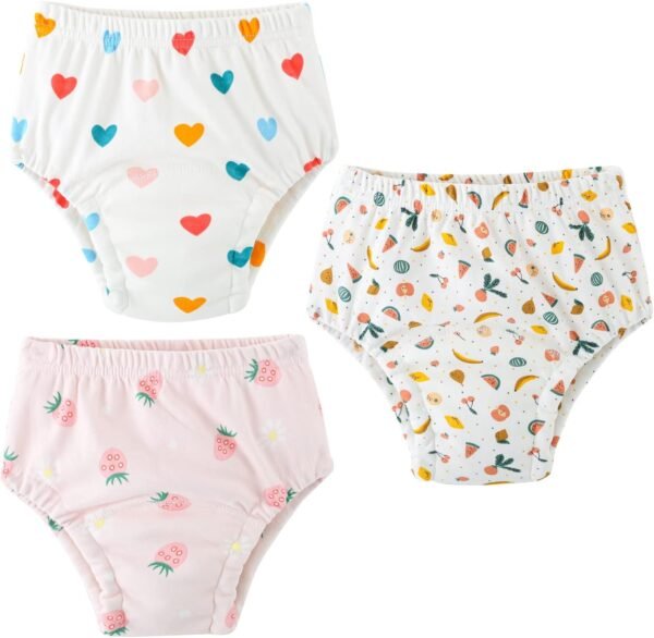 Yealoo Lot de 3 Culotte d'apprentissage en Coton pour Garçon, Lavable et Réutilisable, pour l'Entraînement à la Propreté, pour Les Enfants de 1 à 3 Ans