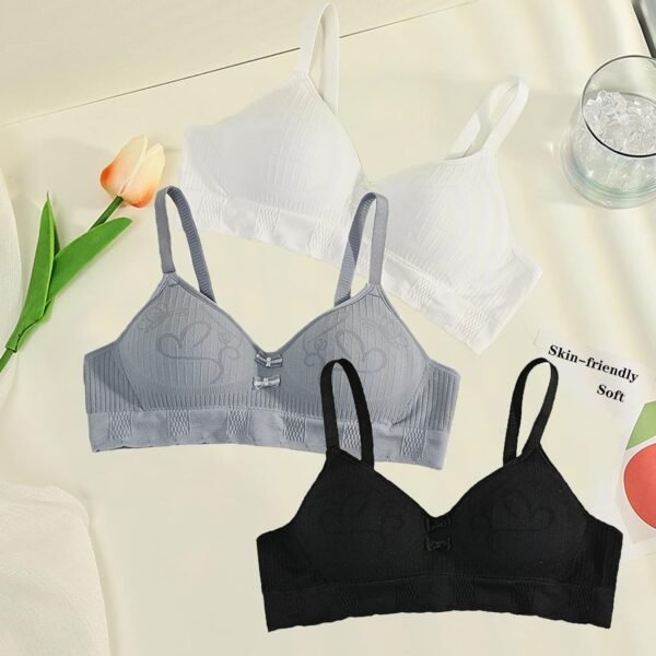 Anntry Soutiens-Gorge en Coton pour Adolescentes sous-vêtements Respirants Soutien-Gorge de Sport avec Bretelles réglables Bralette d'entraînement pour Femmes Filles – Image 5