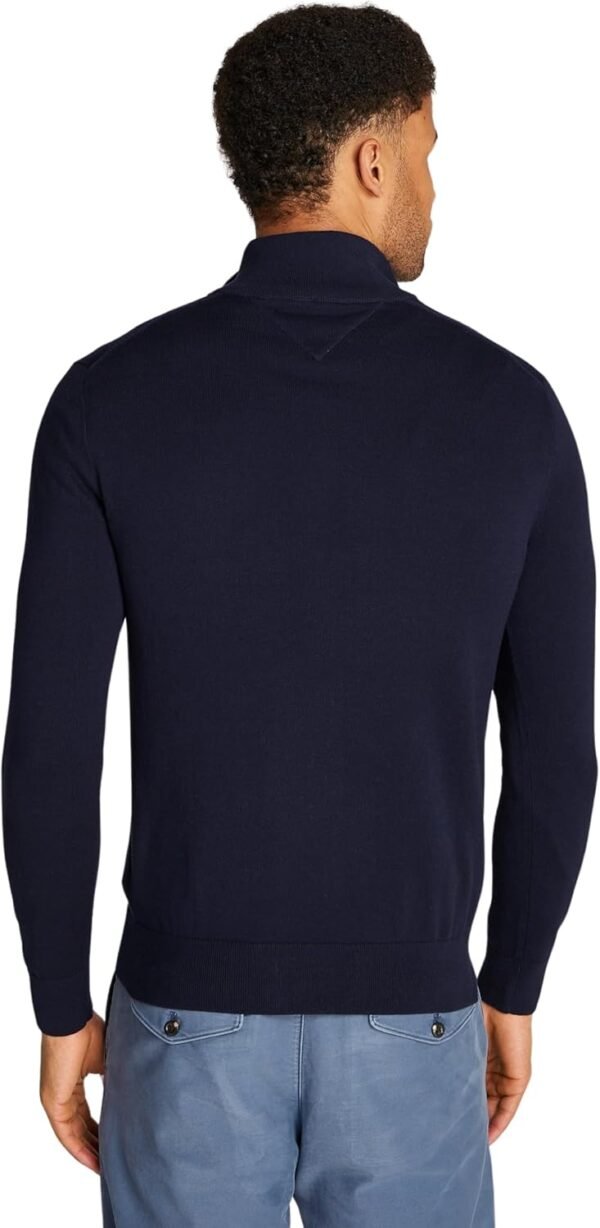 Tommy Hilfiger Pull avec Fermeture Éclair Homme Essential Cotton Mock Fermeture Éclair Demi-Longueur – Image 2