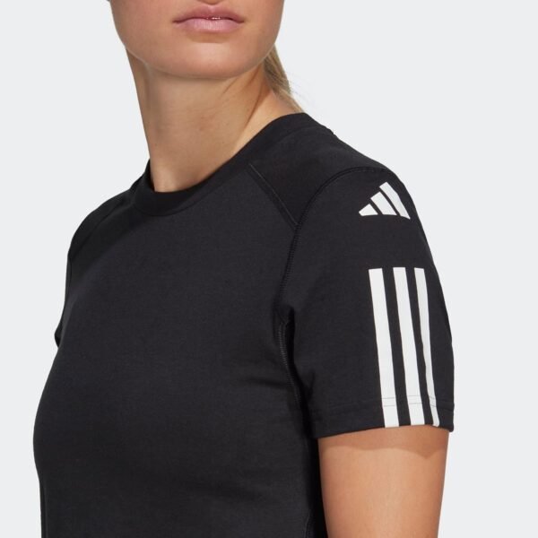 adidas Train Essentials Train Cotton 3-Stripes Crop Tee T-Shirt Femme – Image 3