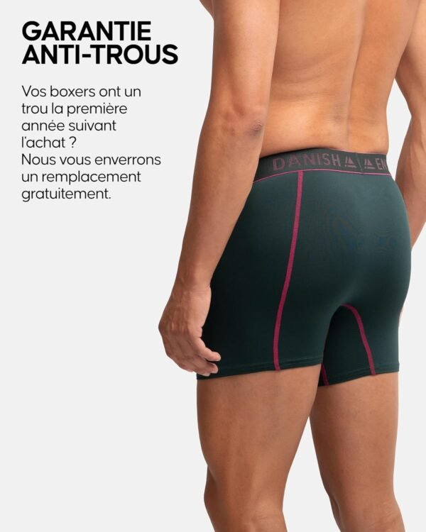 DANISH ENDURANCE Boxer Homme Sport Respirant et Doux, Anti-Frottement, avec Jambe Normale ou Longue, Lot de 3 - Boxer Homme Coton, Caleçon Homme – Image 4