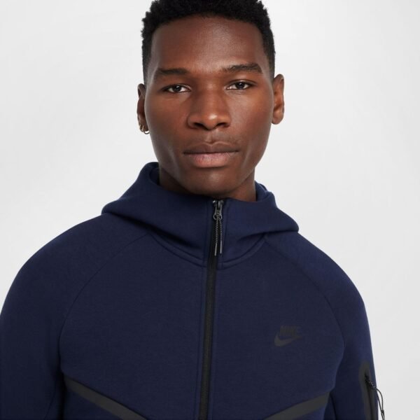 Nike Tech Windrunner HV0949-451 Sweat à Capuche avec Fermeture éclair sur Toute la Longueur, pour Homme, Obsidienne/Noir, Taille XS – Image 4