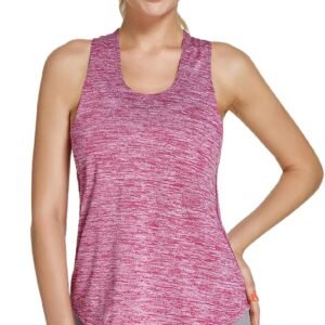 Feelorna Débardeur d'entraînement pour femme, vêtements de sport, sans manches, respirant, léger, pour le yoga, la course