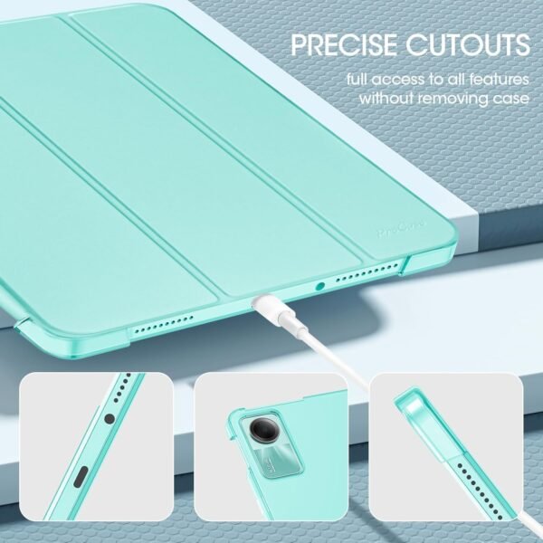 ProCase Coque pour Xiaomi Redmi Pad SE 11 Pouces 2023,Housse de Protection avec Fonction Sommeil/Réveil Automatique pour Redmi Pad SE 11" Ultra Léger Étui Smart Cover- Menthe – Image 5