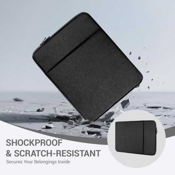 XRXYMQ 15,6 Pouces Pochette Ordinateur Housse Ordinateur Noir Sacs et Housses pour Housse Macbook Pro Résistante à l'eau Pochette Macbook Pro pour 15.6 HP Lenovo Dell Notebook – Image 5