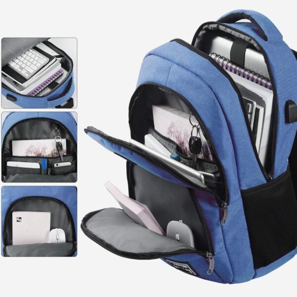 YAMTION Sac a Dos Garcon et Fille,Cartable Ecole pour College Lycéens Université Cartable Ado Ordinateur d'affaires – Image 3