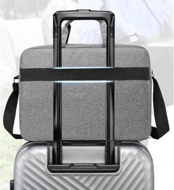 Sac À Bandoulière pour Ordinateur Portable avec Texte Logo Personnalisé, Étui De Protection pour Ordinateur De 15,6 Pouces, Hommes Femmes Sacs À Main Personnalisés Porte-documents Custom 1,39*6*29CM – Image 3