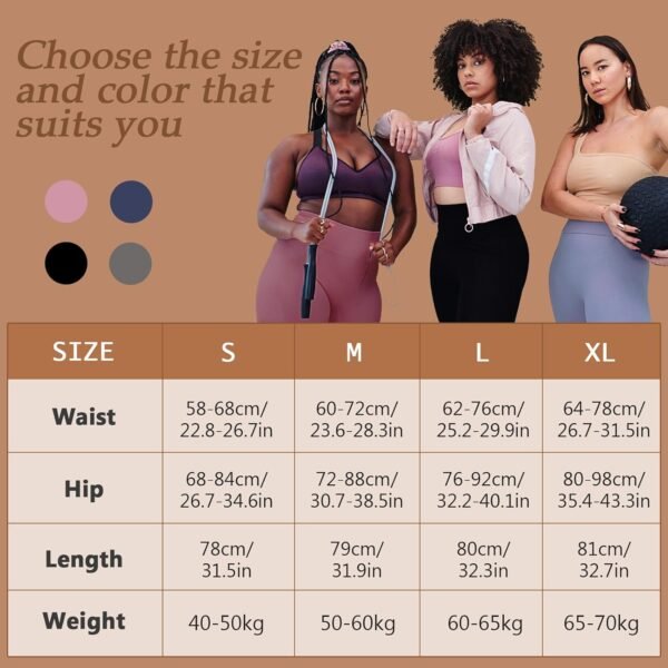 Neteson Legging Sport Femme Anti Cellulite Collants Course Leggings Push Up Taille Haute Opaque sans Couture Pantalon Compression Butt Lift Yoga Pants Gym Running – Image 6