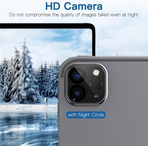 Giftorld [3 paquets protecteur d'objectif d'appareil photo pour iPad Pro 11"/12.9"(2018/2020/2021/2022),verre trempé 9h,résistant aux rayures,sans bulles,Définition HD,Installation Facile – Image 4